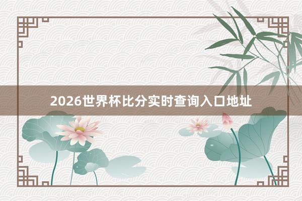 2026世界杯比分实时查询入口地址